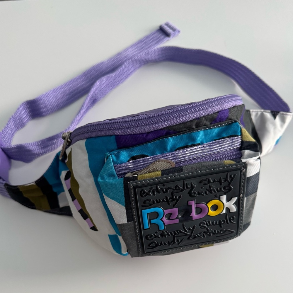 Reebok Purple and Blue Belt Bag